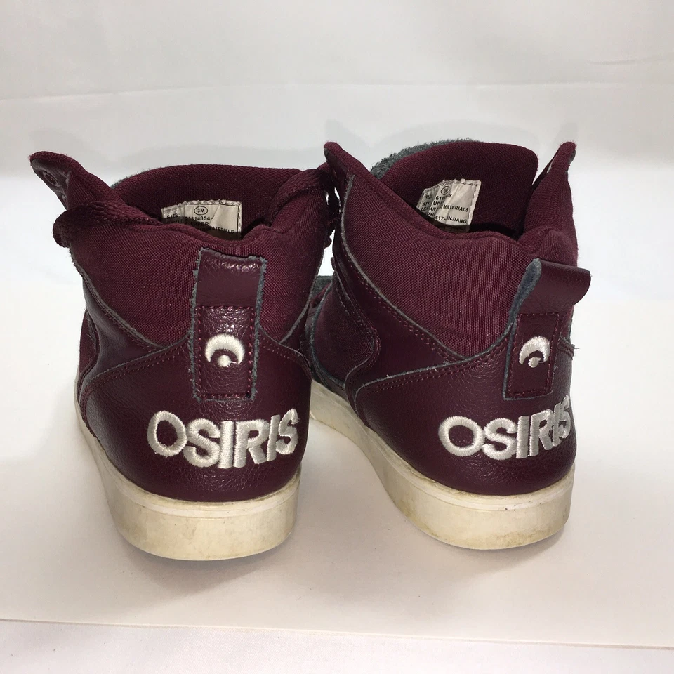Zapatos de Skate Osiris Niños Talla 3 M Púrpura Oscuro/Gris Cuero Superior Tenis Foto 3 de 4