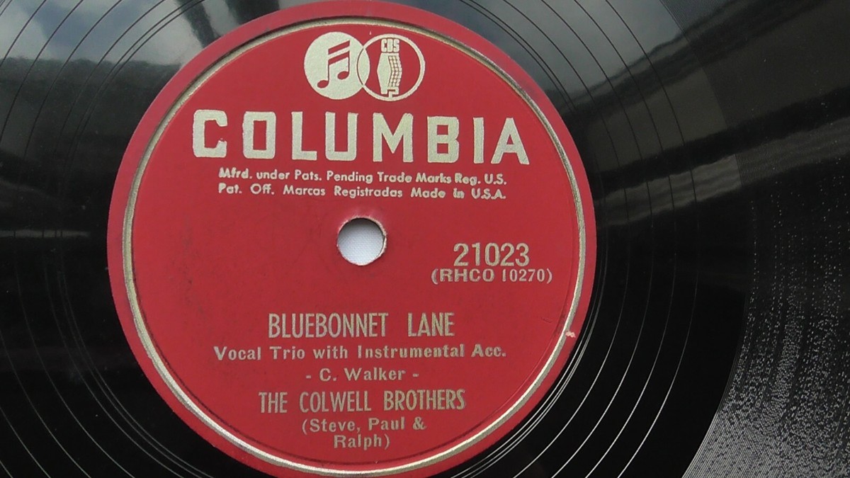 The Colwell Brothers 78rpm Single 10-inch Columbia Records #21023