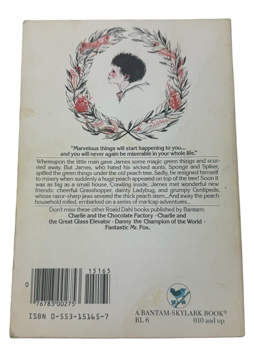 James And The Giant Peach Ronald Dahl Paperback Book Bantam James And The Giant Peach Ronald Dahl Paperback Book Bantam