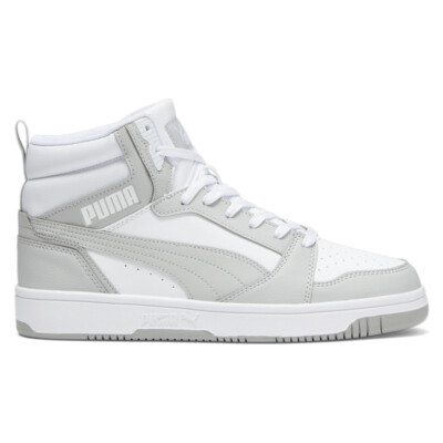 Puma Rebound V6 Wide High Top  Mens White Sneakers Casual Shoes 39709705