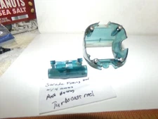 SWEDE FISHING REEL REAR CAP WITH PUSH BUTTON-RARE PART&COMES WITH REAR SCREWS