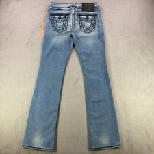 True Religion Jeans Womens 29 Blue Becky Super T Flap Pockets Bootcut NWT