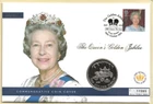 GB 2002 QEII Golden Jubilee Falklands Island 50p coin cover PNC FDC Windsor H/S