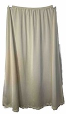 Vintage Shadowline Cream Nylon Long Evening Half Slip Large 30