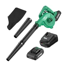 KIMO Cordless Leaf Blower & Vacuum, 2-IN-1 20V Leaf Blower Cordless with Batt...