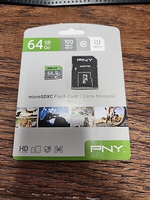 PNY Elite 64GB Class 10 U1 microSDXC Flash Memory Card