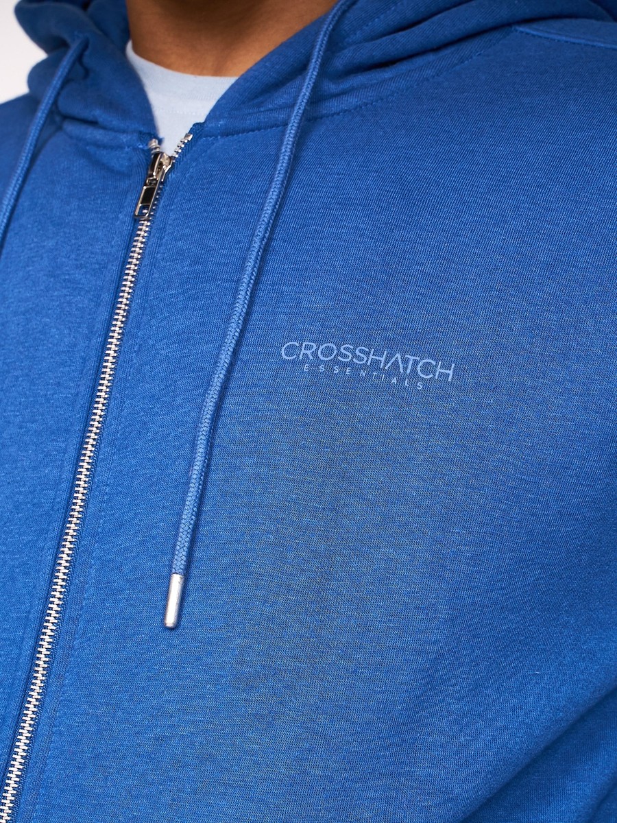 Crosshatch - Men's 'Hoodsmore' Zip Thru Hoodie - True Blue | eBay
