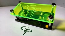 GP Car Audio Single spot ANL Fuse Block Holder Lug Style Black w Neon Green Top 