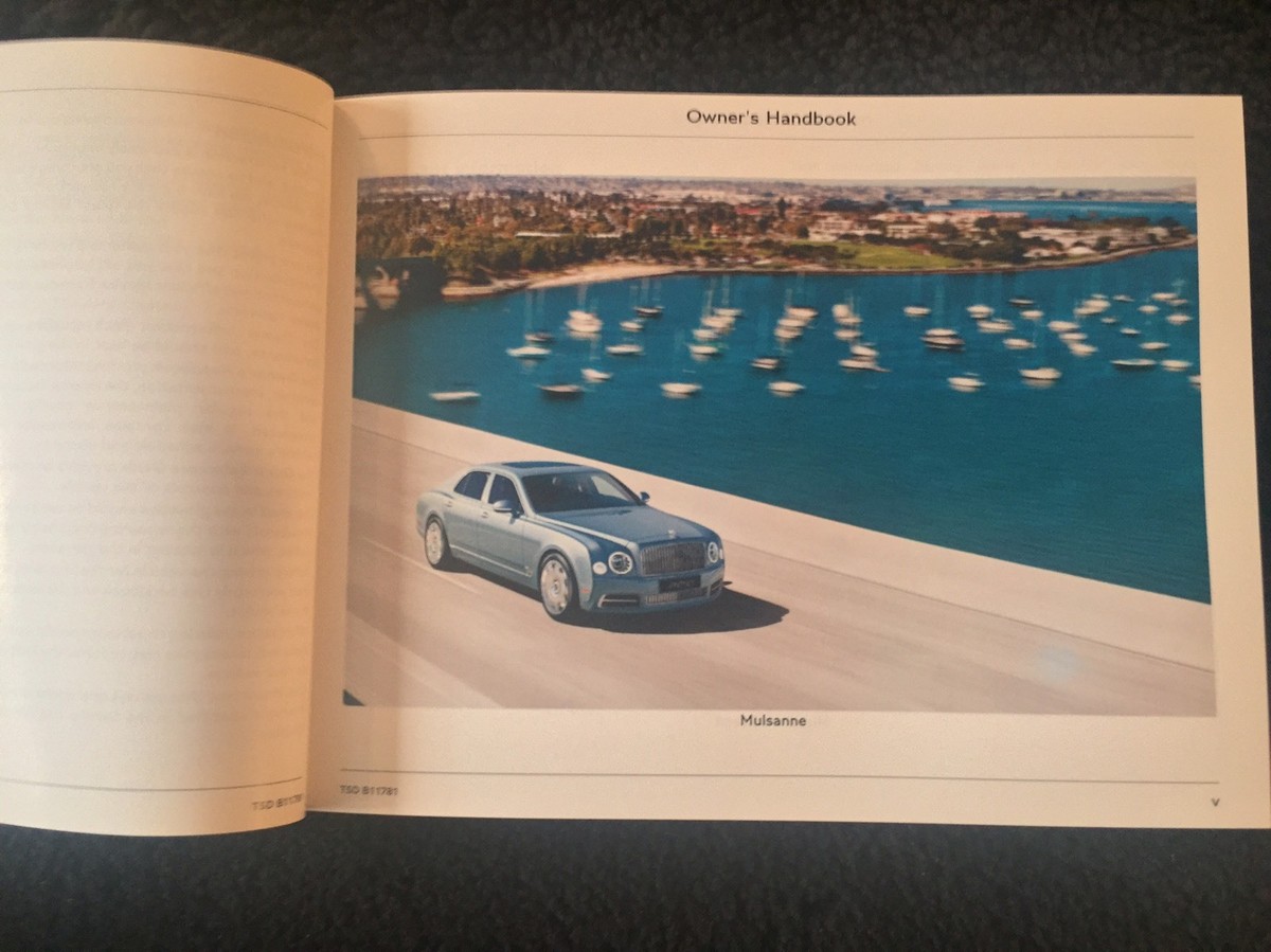 Bentley Mulsanne 2017 Owners Manual Handbook Set Instruction