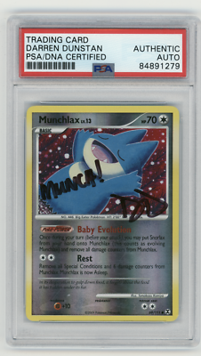 PSA Signed Darren Dunstan Munchlax 69/111 Pokémon Rising Rivals | eBay