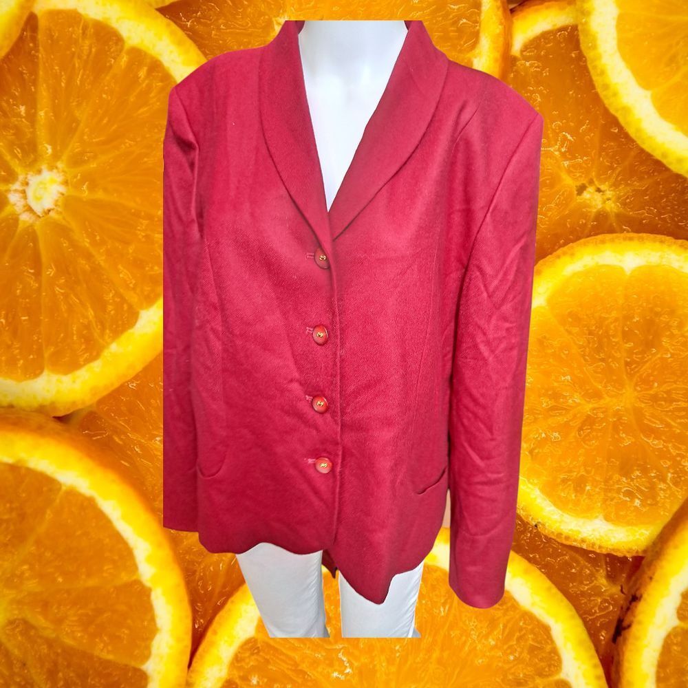 Pendleton Red Virgin Wool Blazer Professional Off… - image 1