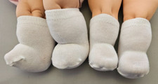 Cabbage Patch Kids Doll Socks White 2 Pair CPK Original doll Only