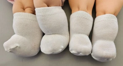 Cabbage Patch Kids Doll Socks White 2 Pair CPK Original doll Only