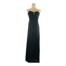 New Onyx Black Beaded Sleeveless Strapless Neck Juniors Dress Size 5/6