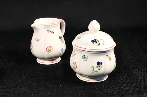 Villeroy & Boch Petite Fleur Depuis 1748 Porcelain  Creamer and Sugar Bowl Set