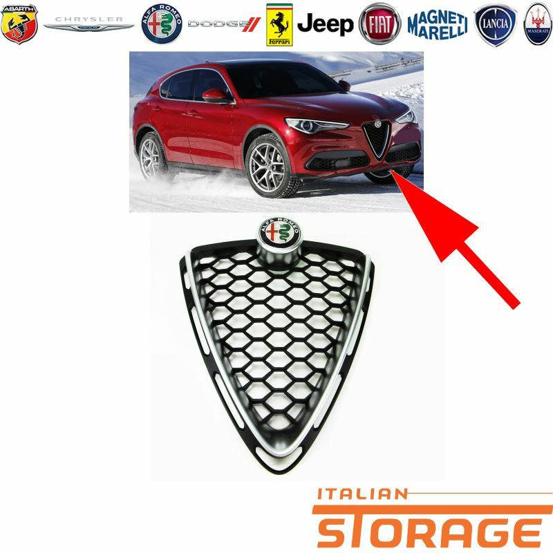 Alfa Romeo Stelvio Gray Front Grille Trim New Original 156108638
