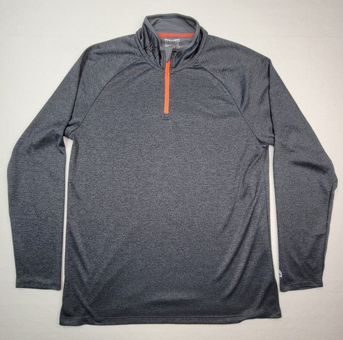 Tapout Pullover Mens L Gray Orange 1/4 Zip Long Sleeve Lightweight Jacket - Bild 1 von 10