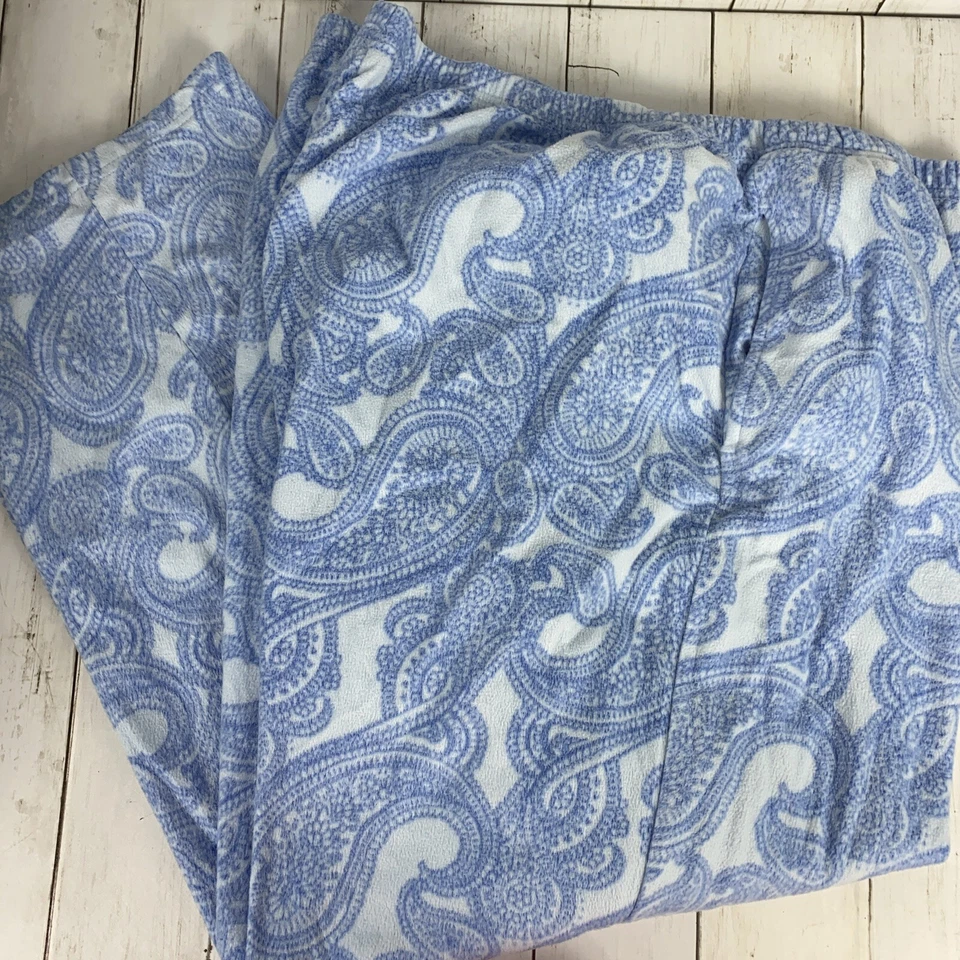 Conjunto de pijama de lana de 2 piezas Adonna para mujer talla 1X azul cachemira salón para dormir suave Foto 3 de 3