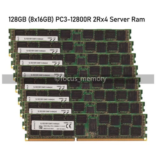 Kingston 16 GB 2Rx4 PC3-12800R Ram DDR3-1600MHz ECC REG RDIMM Server Memory 1.5V - Bild 7 von 16