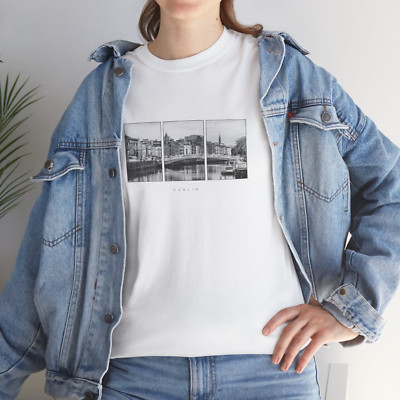 Dublin T Shirt, Unisex Apparel Tee, Travel Gift Idea, Vintage Minimal Style