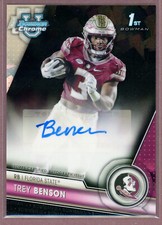 2023 Bowman Chrome University Sapphire Auto Black Trey Benson (Florida State)/10
