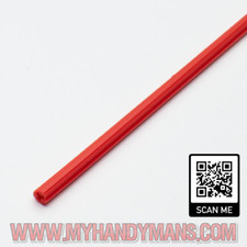300mm - 12" Long PVC Wall Plug Stick - White Red Green Blue - Cut to Length