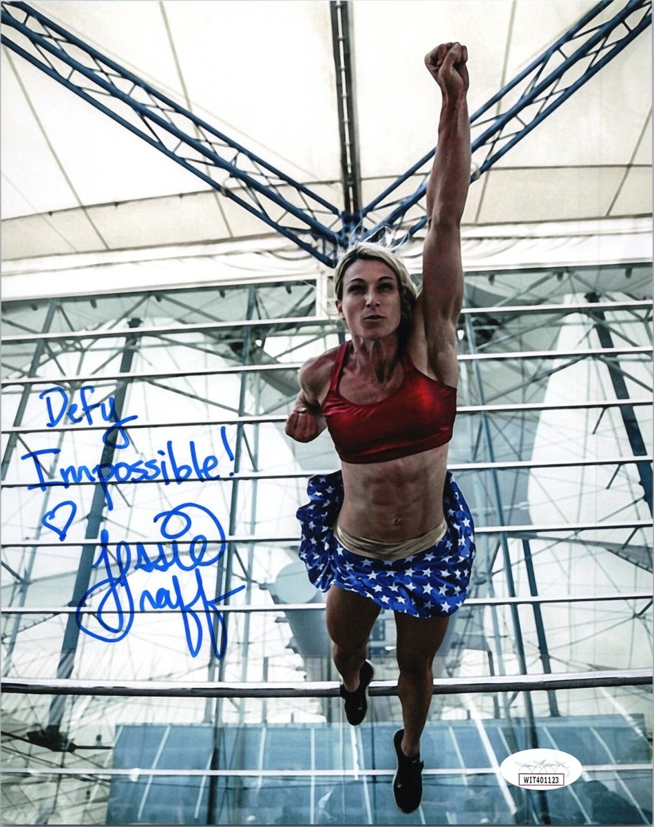 JESSIE GRAFF Signed AMERICAN NINJA WARRIOR 8x10 Photo JSA COA Cert