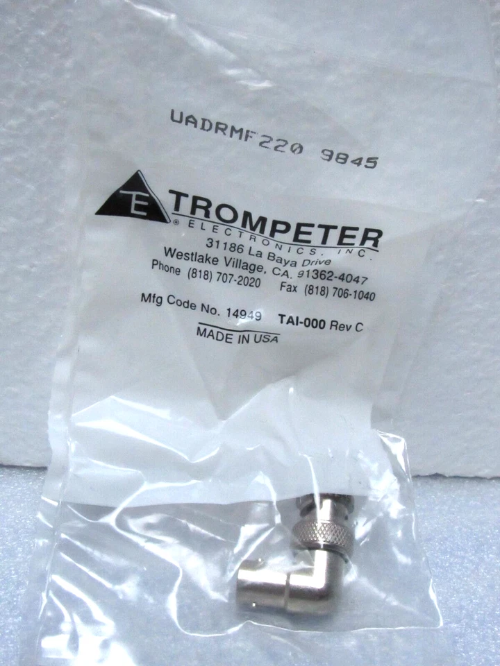 [Lot of 10] Trompeter UADRMF220 Right Angle 90 Degree Male to Female Elbow - Image 3 of 4