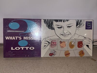 Vintage What s Missing Lotto Kids Card Game by Ed-U-Cards. Sealed, 1963