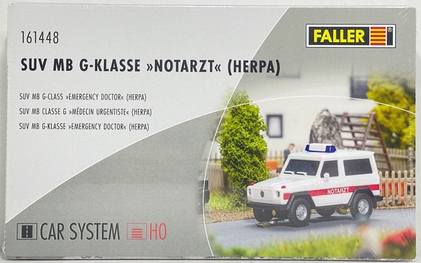 "Faller Car System H0 161448 Suv Mb G-Klasse \"Notarzt\" Herpa Neu & Ovp"-image