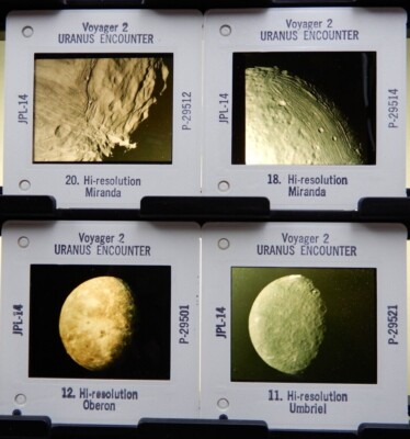 SET OF 4 VOYAGER 2 PROBE URANUS ENCOUNTER JET PROPULSION LABORATORY 35MM SLIDES