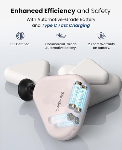 Real Relief Air 2 Mini Massage Gun 12MM Amplitude 4800mAh Battery & Travel Case - Picture 5 of 9