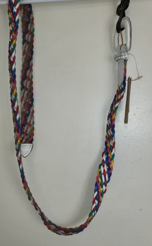 Vintage Regenbogen Leder Gürtel geflochten von CHIC KMart Gr. L NEU NOS Retro 70er/80er - Bild 14 von 17