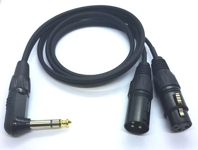 KABELBETRIEB Inserto cavo cavo a Y cavo scheggiato 6,3 mm jack angolare 3 poli XLR vers. Lunghezze