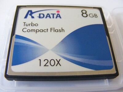 8GB Compact Flash Card 120x ( 8 GB CF Karte ) ADATA gebraucht