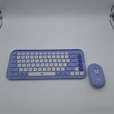 Logitech POP ICON Combo, Bluetooth Keyboard and Mouse Combo - Lilac