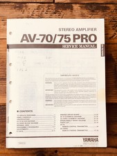 Yamaha AV-70 AV-75 PRO Amplifier Service Manual Original 