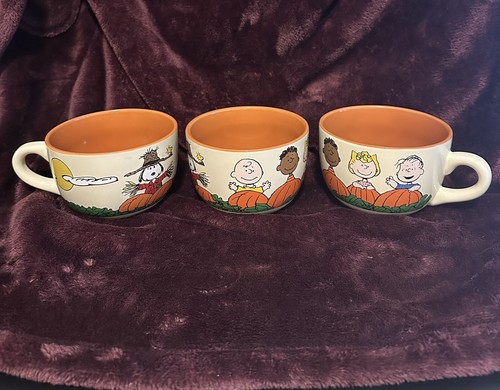 Zrike Brands PEANUTS SNOOPY PUMPKIN PATCH Keramik Suppentasse 5" Durchmesser - Bild 2 von 5