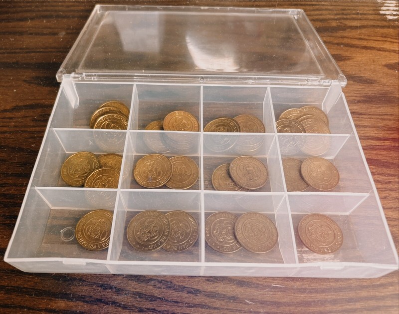 Lot of 36 Chuck E Cheese Brass Arcade Game Coin Tokens Circulated 1999 - 2008