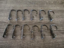 Vintage Bronze French Tassel Curtain Hook set of 12  from early 1900s