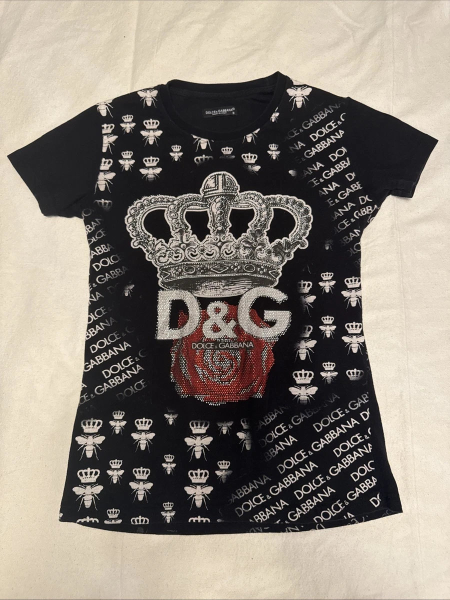 T-shirt Dolce & Gabbana Femme – Noir – Taille S – 92% Coton – Occasion