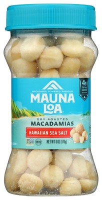 Mauna Loa Hawaiian Sea Salt Dry Roasted Macadamia Nuts 6 Oz