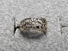 GRANDMA GRABE'S BEAUTIFUL VINTAGE 925 STERLING SILVER OPEN BACK 1.16G RING SIZ 3