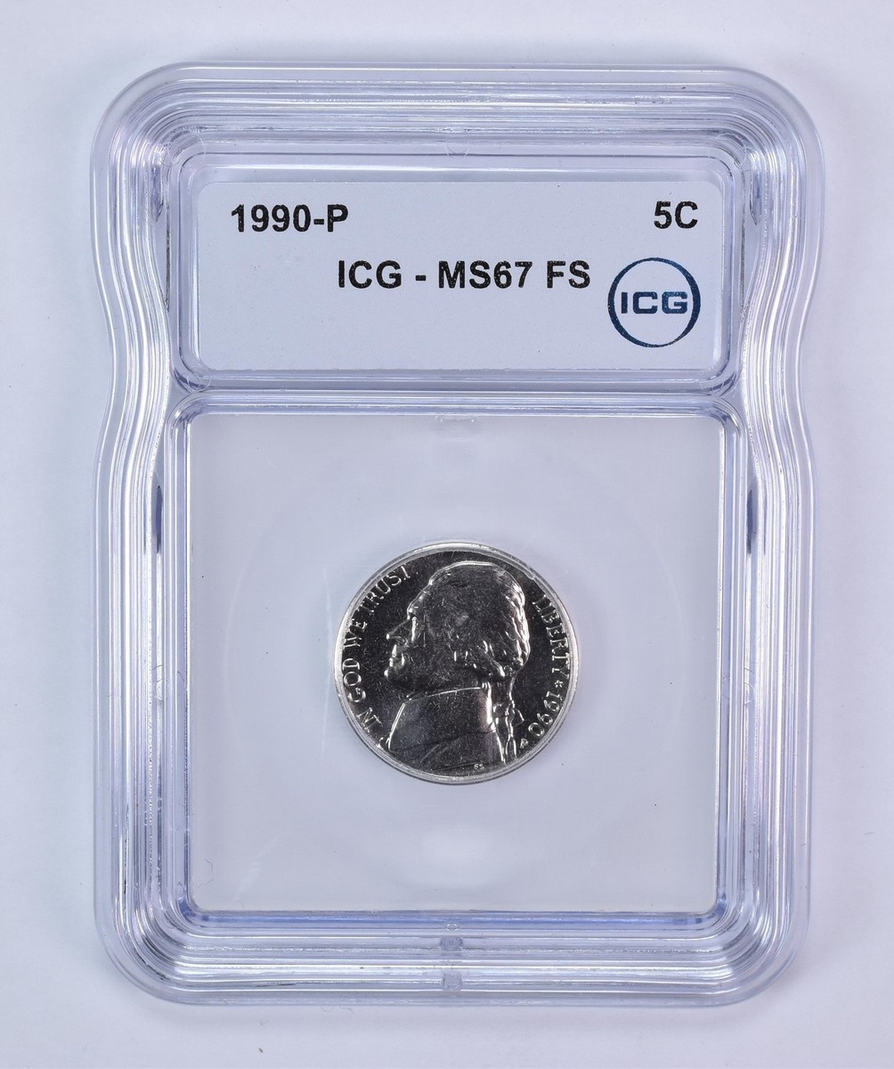 1990-P Jefferson Nickel MS67 FS ICG | eBay