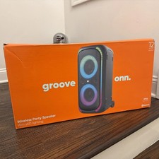 ONN Groove Bluetooth Party Speaker, LED Lights, 12hr Playtime, Open Box