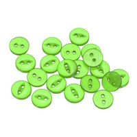 20 StüCk GrüNe Runde NäHknöPfe 10Mm Harz 2-Loch Fischauge Bastelknopf