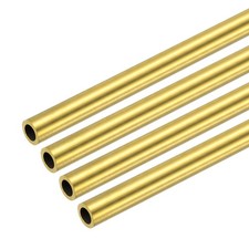 6mm OD x 1mm Wall Thickness x 102mm 4" Length Copper Round Tube 4 Pack