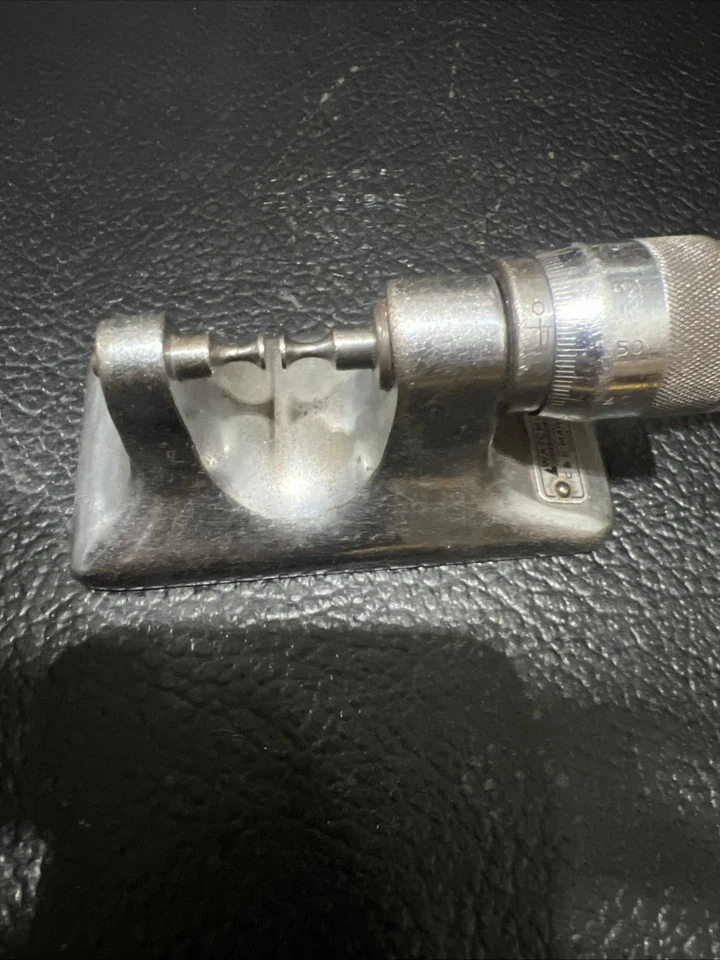 Micrómetro de banco vintage para fabricantes de relojes artesanales C&E Marshall EE. UU. Foto 3 de 4