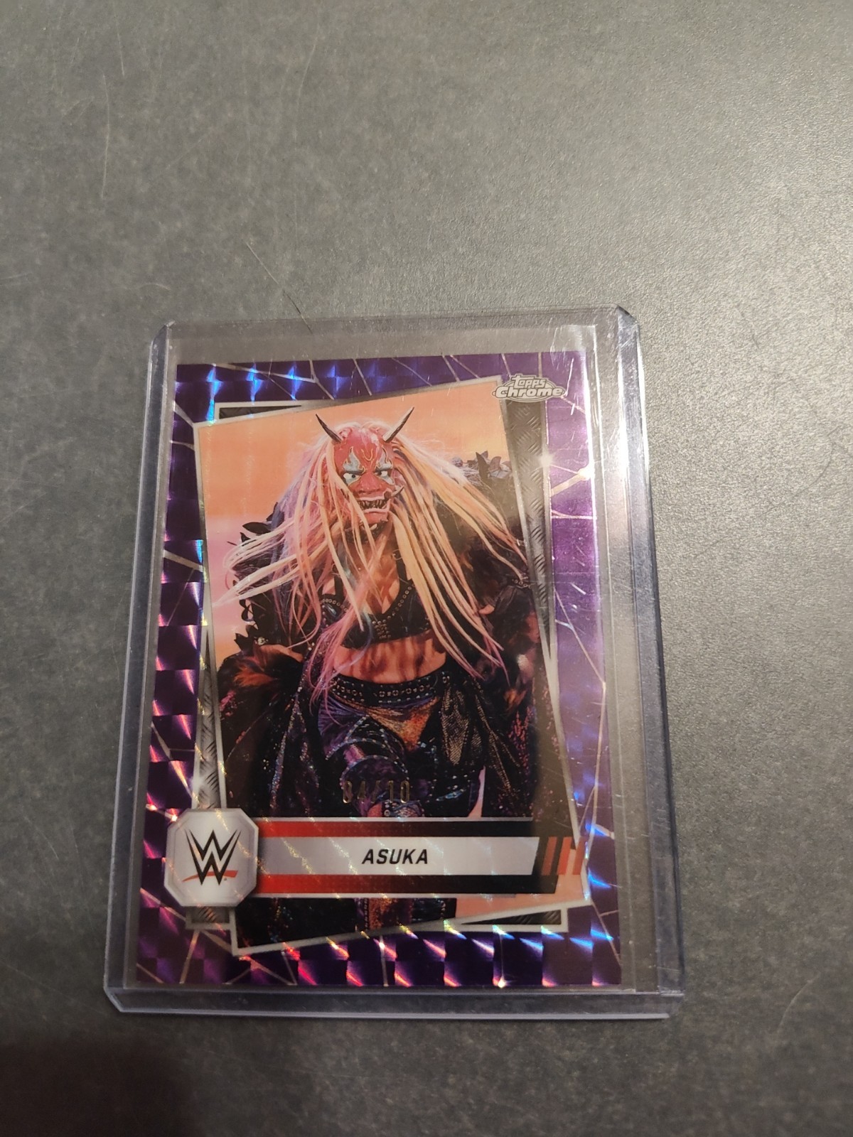 2025 Topps Chrome WWE Asuka Purple Geometric 4/10 #111