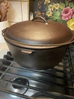 Lodge No.10 Dutch Oven 12 5/8 In – USA Cast Iron 1960s Vintage-Restored Seasoned